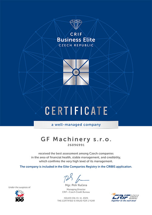 Certificate - a well-managed company