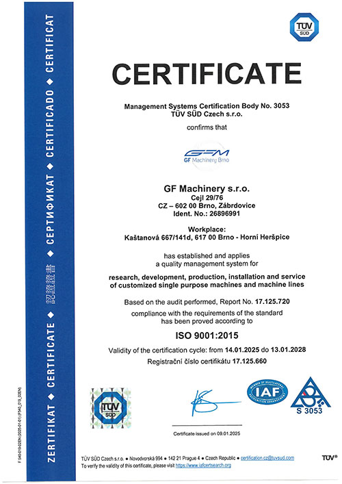 Certificate ISO 9001